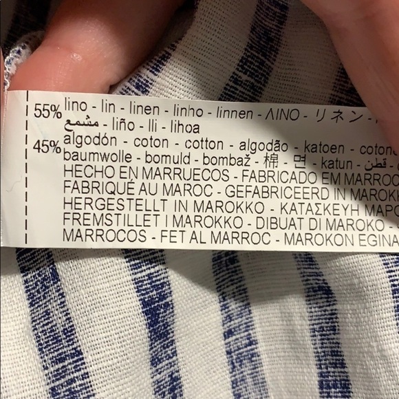 NWOT. Zara Linen Striped Midi Dress. Size XS. - Picture 7 of 8